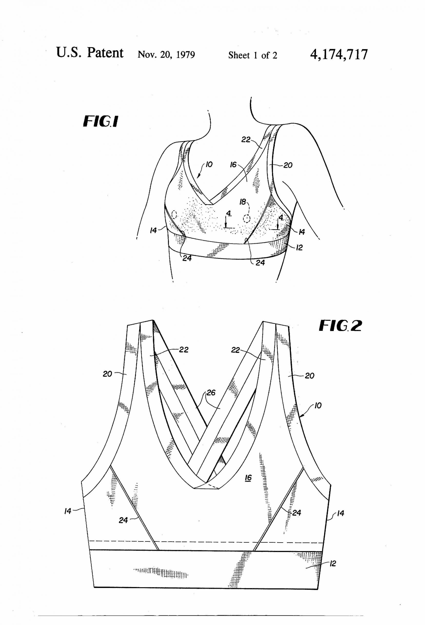 front view of sports bra