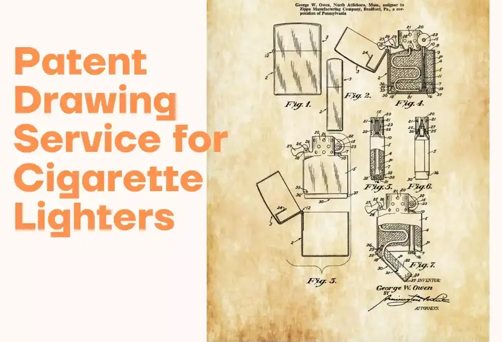 Patent-Design-Drawings-for-Cigarette-Lighters