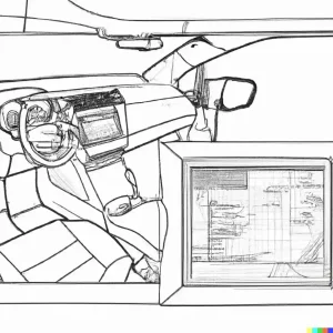 Patent drawing for car interior