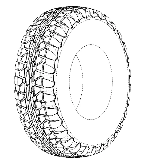 Design-patent-drawing-example-sample-tire-tread